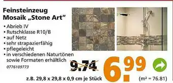 Globus Baumarkt Feinsteinzeug Mosaik „stone Art“ Angebot