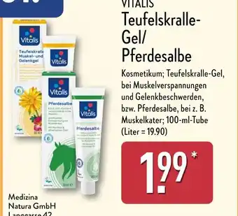 Aldi Nord Vitalis teufelskralle-gel oder pferdesalbe Angebot