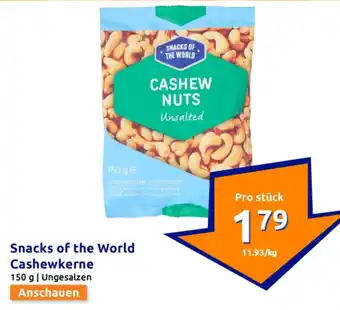 Action Snacks of the World Cashewkerne Angebot