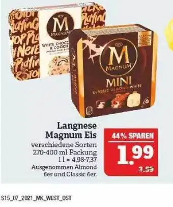 Marktkauf Langnese Magnun Eis Angebot