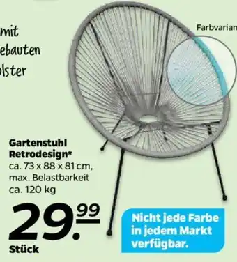 NETTO Gartenstuhl Retrodesign Angebot