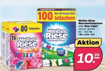 NETTO Wießer Riese Waschmittelpulver oder Duo Caps Angebot