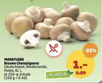 PENNY Marktliebe Braune Champignons 250g Angebot