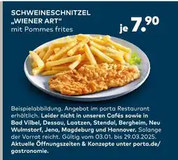 porta Schweineschnitzel wiener art mit pommes frites Angebot