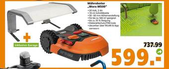 Globus Baumarkt Mähroboter „worx M500“ Angebot