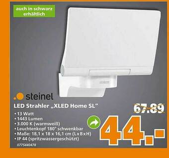 Globus Baumarkt Steinel Led Strahler „xled Home Sl“ Angebot