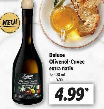 Lidl Deluxe Olivenöl-cuvée Extra Nativ Angebot