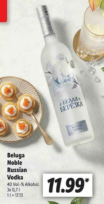 Lidl Beluga Noble Russian Vodka Angebot