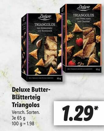 Lidl Deluxe Butter-blätterteig Triangolos Angebot