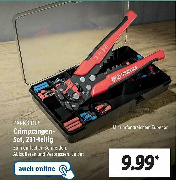 Parkside Crimpzangenset, 231tlg Angebot bei Lidl