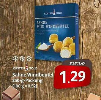 Markant Küsten Gold Sahne Windbeutel Angebot