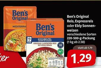 Markant Ben's Original Reis, Expressreis Oder Ebly Sonnenweizen Angebot