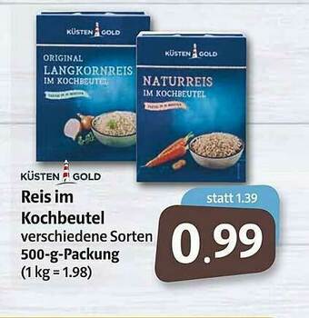 Markant Küsten Gold Reis Im Kochbeutel Angebot