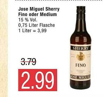 Marktkauf Jose Miguel Sherry Fino Oder Medium Angebot