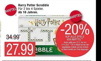 Marktkauf Mattel Harry Potter Scrabble Angebot