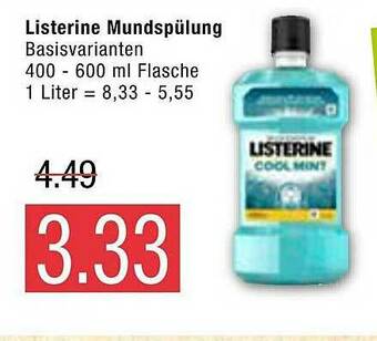 Marktkauf Listerine Mundspülung Angebot