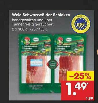 Netto Marken-Discount Wein Schwarzwälder Schinken Angebot