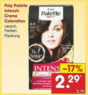 Netto Marken-Discount Poly Palette Intensiv Creme Coloration Angebot