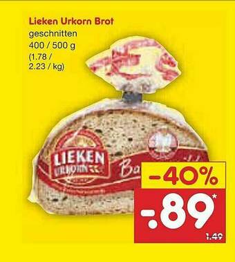 Netto Marken-Discount Lieken Urkorn Brot Angebot