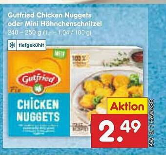 Netto Marken-Discount Gutfried Chicken Nuggets Oder Mini Hähnchenschnitzel Angebot