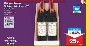 Netto Marken-Discount Doppio Passo Salento Primitivo Igt Angebot