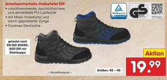 Netto Marken-Discount Arbeitssicherheits-halbstiefel S1p Angebot