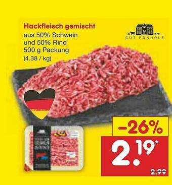 Netto Marken-Discount Hackfleisch Gemischt Gut Ponholz Angebot