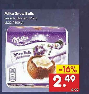 Netto Marken-Discount Milka Snow Balls Angebot