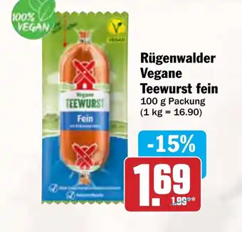 AEZ Rügenwalder Vegane Teewurst fein Angebot