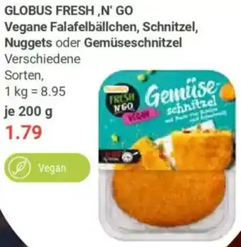 Globus GLOBUS FRESH,N' GO Vegane Falafelbällchen, Schnitzel, Nuggets oder Gemüseschnitzel Angebot