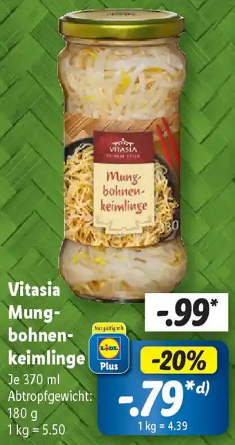Lidl Vitasia Mungbohnenkeimlinge Angebot