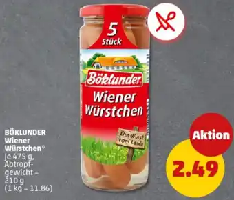 PENNY BÖKLUNDER Wiener Würstchen Angebot