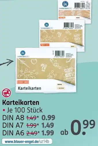 Rossmann Karteikarten Angebot