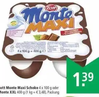 Marktkauf Zott Monte Maxi Schoko Angebot