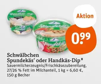 tegut Schwälbchen spundekäs’ oder handkäs-dip Angebot