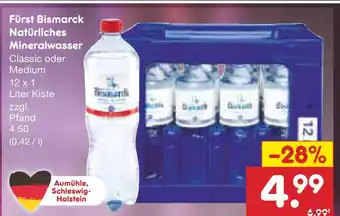 Netto Marken-Discount Fürst bismarck natürliches mineralwasser Angebot