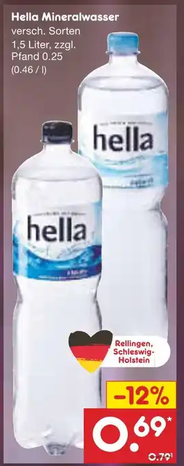 Netto Marken-Discount Hella mineralwasser Angebot