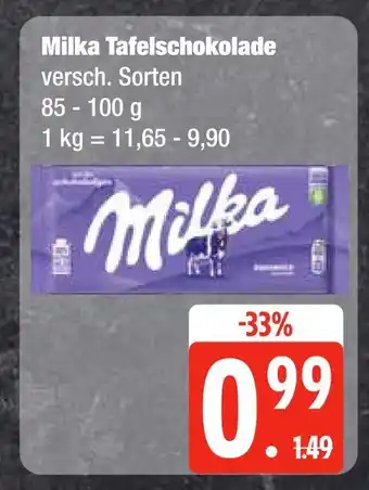 Edeka Milka tafelschokolade Angebot