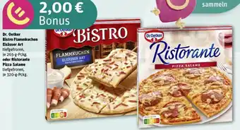 REWE Dr. Oetker Bistro Flammkuchen Elsässer Art oder Ristorante Pizza Salame Angebot