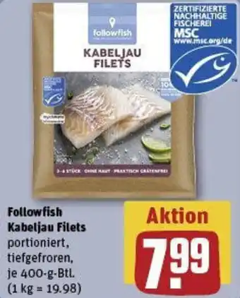 REWE Followfish Kabeljau Filets Angebot