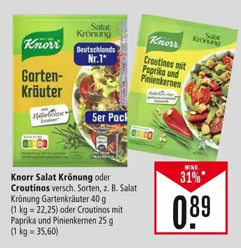 Marktkauf Knorr salat krönung oder croutinos Angebot