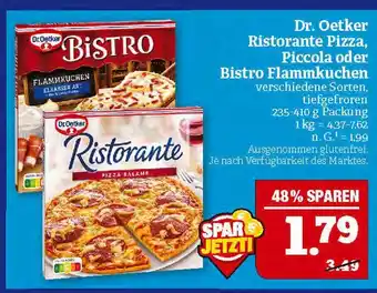 Marktkauf Dr. oetker ristorante pizza, piccola oder bistro flammkuchen Angebot