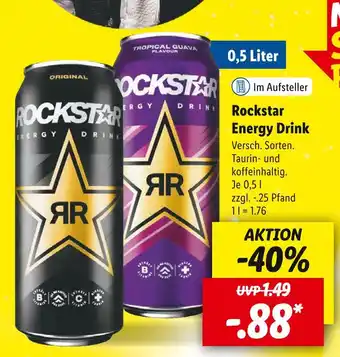 Lidl Rockstar energy drink Angebot