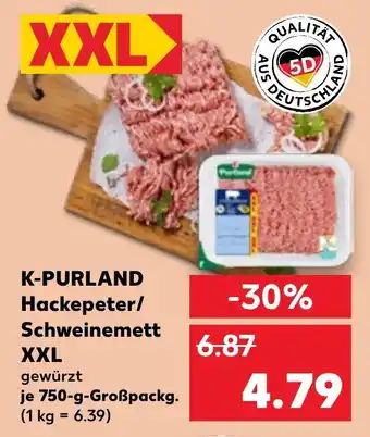 Kaufland K-PURLAND Hackepeter/ Schweinemett XXL Angebot