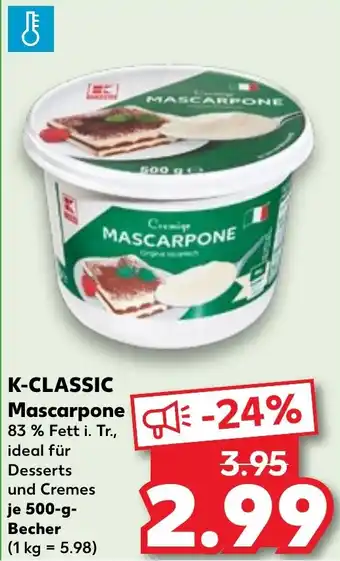 Kaufland K-CLASSIC Mascarpone Angebot