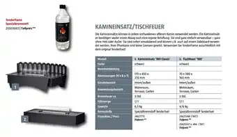 Bauhaus Kamineinsatz/tischfeuer Angebot