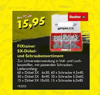 Holz Possling Fixtainer Sx-dübel-und Schraubensortiment Fischer Angebot