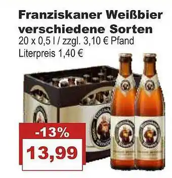 Bilgro Franziskaner Weißbier Verschiedene Sorten Angebot