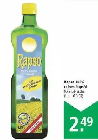 Marktkauf Rapso 100% reines Rapsöl Angebot