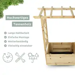 Netto Marken-Discount holz4home Pflanzkasten mit Dach aus Tannenholz inkl. Vlieseinlage S Angebot